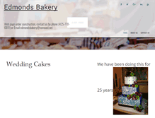 Tablet Screenshot of edmondsbakery.com